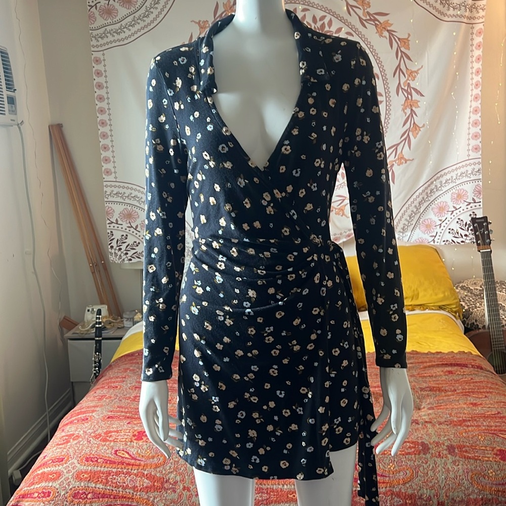 ASOS DESIGN Floral Tie-Up Dress, US Size 12
